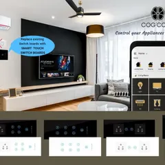 Upgrading to a smart home is simple. Our smart touch switch boards are designed to replace your existing conventional switches, giving you immediate control over your appliances through touch or a dedicated mobile app.