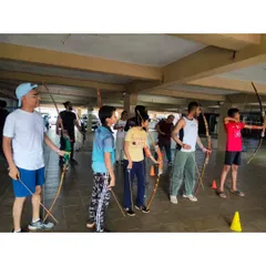 Our May batch lining up to practice. It's great to see students of all ages and backgrounds learning side-by-side.