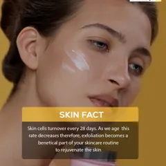 A key skin fact: your skin cells naturally turn over every 28 days, but this process slows as we age. This is why professional exfoliation becomes crucial for maintaining rejuvenated, fresh skin.