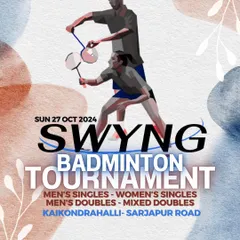 We organize comprehensive badminton tournaments with categories for everyone, including Men's Singles, Women's Singles, Men's Doubles, and Mixed Doubles.