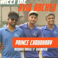 Meet our U-17 Recurve Champion, Prince Chaudhary. His consistent performance, securing gold at the district level and silver at the state level, showcases the bright future he has in the sport.