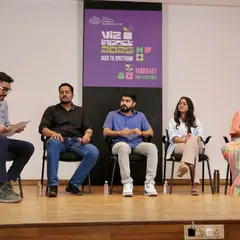 It was a surreal experience to be on stage at my alma mater, Rachana Sansad, for the 'APPLIED BOLE TOH' panel. We discussed the evolving landscape of illustration and what it takes to build a career in this creative field.