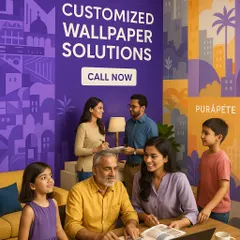 Our team consults with a family to choose the perfect wallpaper. We offer customized solutions to suit everyone's taste, from the grandparents to the kids.