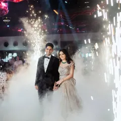 Making a grand entrance into their forever. I love capturing the energy of a reception, with sparklers, smoke, and a couple ready to celebrate their love with everyone they hold dear.