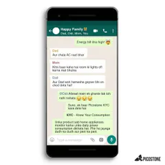 Coming soon: Know Your Consumption. This WhatsApp chat shows a common family problem, high electricity bills. My new feature will help you monitor each appliance's power usage to find the culprit.