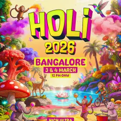 The announcement for our two-day 'Rooftop Wali Holi' in Bangalore. We scale our most successful events, extending a one-day party into a full weekend festival based on popular demand.