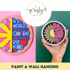 Brighten up your walls with a positive message! These layered wooden wall hangings feature fun floral designs and inspiring quotes like "In a world where you can be anything, be kind."
