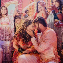 Surrounded by love and laughter, this couple's Haldi was an intimate and joyous affair. We focus on creating moments where you can just relax and soak in the happiness.