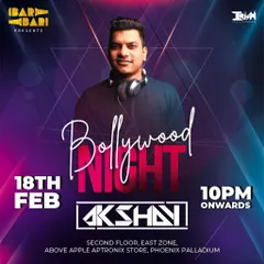 An event poster from one of my packed Bollywood Nights at Phoenix Palladium. I specialize in high-energy Bollywood sets, mixing the latest hits with all-time classics.