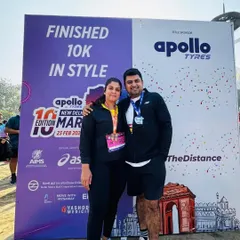 Our fitness journey isn't confined to the gym. Here are some of our members celebrating after finishing the New Delhi 10K marathon. We train for life, and that includes taking on new challenges and having fun as a community.