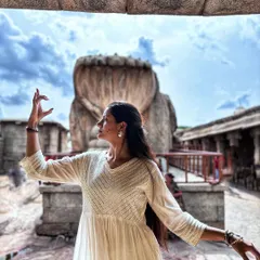 The power of faith and the practice of art bring peace to the soul. A moment of dance and devotion at the historic Lepakshi Temple.