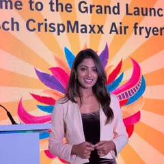 Another happy moment on stage at the Bosch launch event.