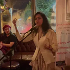 Our slam queen performing at the Limerick Writers' Centre in Ireland. We are proud to represent the Indian spoken word scene on international platforms.