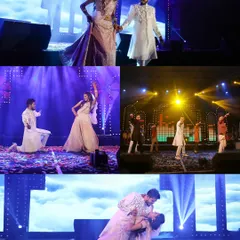 The couple's performance on a professionally lit stage. I work with choreographers and technical teams to ensure your first dance or sangeet performance looks and feels like a scene from a movie.