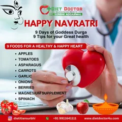 This Navratri, take care of your heart. Here are 9 foods for a healthy and happy heart, such as apples, tomatoes, garlic, and spinach, that you can easily incorporate into your diet.