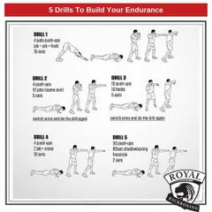 Endurance is what wins fights in the later rounds. These five drills combine shadowboxing combinations with conditioning exercises like judo push-ups to train your body to perform under fatigue.