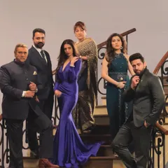 For the poster shoot of the TV series '#Vanshaj', I styled the entire lead cast. The challenge was to create a cohesive family portrait that also highlighted each character's individual style, from elegant gowns to sharp suits.