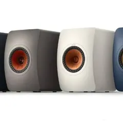 Your speakers should match your personal style. We offer speakers like these from KEF that come in a variety of finishes, including Royal Blue, Titanium Grey, and Mineral White, ensuring they perfectly complement your home's color palette.