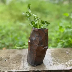 We were heartbroken when this piece didn't survive the firing as planned, but it serves as a beautiful decorative object and a reminder of the creative process.