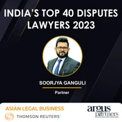 My partner, Soorjya Ganguli, was recognized as one of India’s Top 40 Disputes Lawyers by Asian Legal Business, a testament to his strong market reputation and professional achievements.
