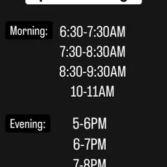 Another look at our flexible batch timings. We are committed to providing options that work for every woman.