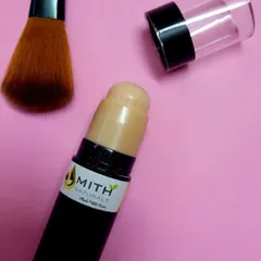 Introducing my homemade concealer stick. It's a thick, creamy formula made with mango butter to help mask blemishes and even out skin tone without harsh chemicals.