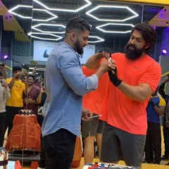 Sharing a celebratory moment with Yash at the gym. Training actors for their roles is a specialized skill that I offer to clients looking for a camera-ready body.