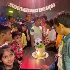 A football-themed birthday cake for a young champion. We love being a part of these special moments and helping families celebrate in style.