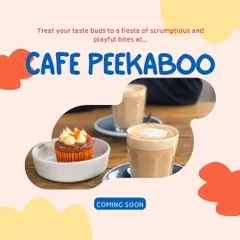A preview of the delicious treats you can find at our cafe. This graphic shows a freshly brewed coffee and a tempting cupcake, inviting you to treat your taste buds to a fiesta of scrumptious bites.