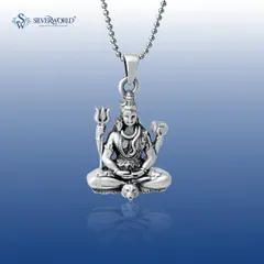 Feel the divine strength of Mahadev with this intricately detailed Lord Shiva pendant. Carved from pure 925 sterling silver, this piece captures the serene and powerful essence of the deity, making it a profound symbol of faith to wear close to your heart.
