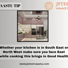 A simple but effective kitchen Vaastu tip: whether your kitchen is in the South-East or North-West, always try to face East while cooking. This practice is believed to bring good health to the family.