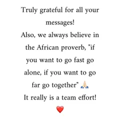 We truly believe in the proverb, "if you want to go fast go alone, if you want to go far go together." Our 10-year journey has been a team effort.