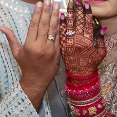 The engagement photo, where the hands and rings take center stage. I designed these bold pink and gold glitter nails to make sure her hands looked absolutely stunning for this memorable moment.