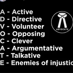 What does it mean to be an Advocate? This acronym breaks it down. I strive to be all of these things for my clients: active, directive, clever, and an enemy of injustice.