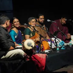 The wonderful live orchestra that supported Ambili Krishnan's debut. A dancer is always supported by a team of talented musicians, and I am grateful for mine.