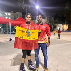 Representing Karnataka with pride. Here is national silver medalist Ananya after her win at the 2022 championships in Bengaluru.