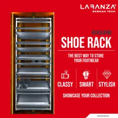Say goodbye to shoe piles. My revolving shoe rack is a perfect example of smart, space-saving design. It provides a clear view and easy access to your entire footwear collection, transforming a cluttered floor into a stylish and functional display.
