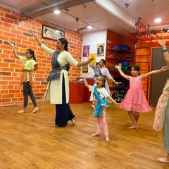 Our weekend Kathak batch in action. Here, students of all ages learn the fundamentals of this beautiful classical dance form, from footwork to hand gestures.