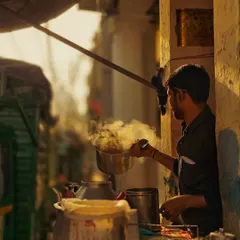 The simple, everyday sight of a chaiwala preparing tea during the golden hour. These are the authentic, cultural immersion moments we seek out on our trips, far from the usual tourist spots.