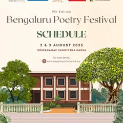 The official schedule poster for the 9th Edition of the Bengaluru Poetry Festival. We are thrilled to be a part of this celebration of art, culture, and community.