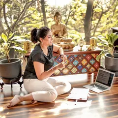 In a quiet moment of reflection and planning. My work combines ancient wisdom with modern science, all done with the goal of creating the perfect healing path for you, no matter where you are in the world.