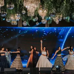 Celebrating sisterhood every single day. This performance by the bride and her bridesmaids was all about fun, energy, and the incredible bond they share.