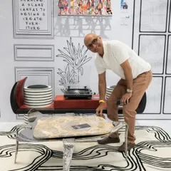 The legs of this table are hand-forged, making each piece a unique sculpture in itself.