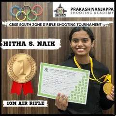 Congratulations to our shooter Hitha S. Naik on her first place finish in the CBSE South Zone II Rifle Shooting Tournament. We are proud to guide young athletes on their path to victory.