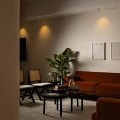 Another perspective of the main lounge at ARVA, showing the interplay of textures, natural light, and biophilic elements. The goal was to create a space that encourages quiet reflection and reduces the anxiety often associated with clinical visits.
