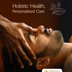 My approach is centered on providing holistic health through personalized care. This is a glimpse into a therapeutic session, focusing on marma points on the face to relieve stress and promote deep relaxation.