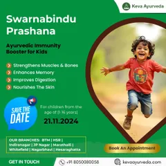 We focus on tangible results for your child's development. This graphic highlights the key benefits of our Ayurvedic immunity booster program, including strengthening muscles and bones, enhancing memory, improving digestion, and nourishing the skin for overall wellness.