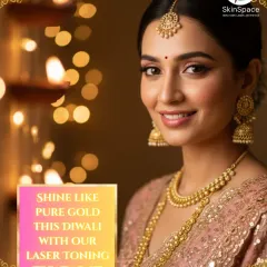 Shine like pure gold this Diwali with our Laser Toning treatment. This advanced procedure is designed to reduce pigmentation and dark spots, improve skin texture, and boost collagen for a flawless, radiant finish that rivals the festive lights.