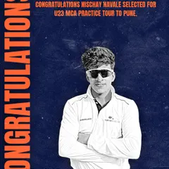 Celebrating Nischay Navale's selection for the U23 MCA Practice Tour to Pune. A well-deserved opportunity for a dedicated and consistent performer.