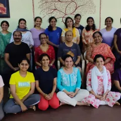 A happy group from the "Kalabhanu Series 2024" program. We often collaborate with other cultural organizations to explore the connections between yoga and art.